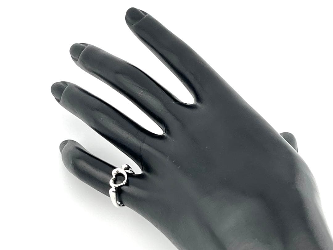 h922 美品　ティファニー　オープンハート　リング　シルバー925 約7.5号