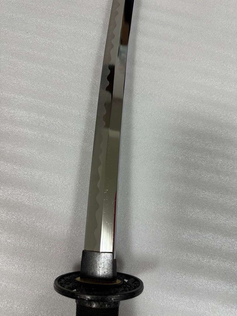 美品 模造刀 打刀 黑鞘 鞘付長さ約103cm