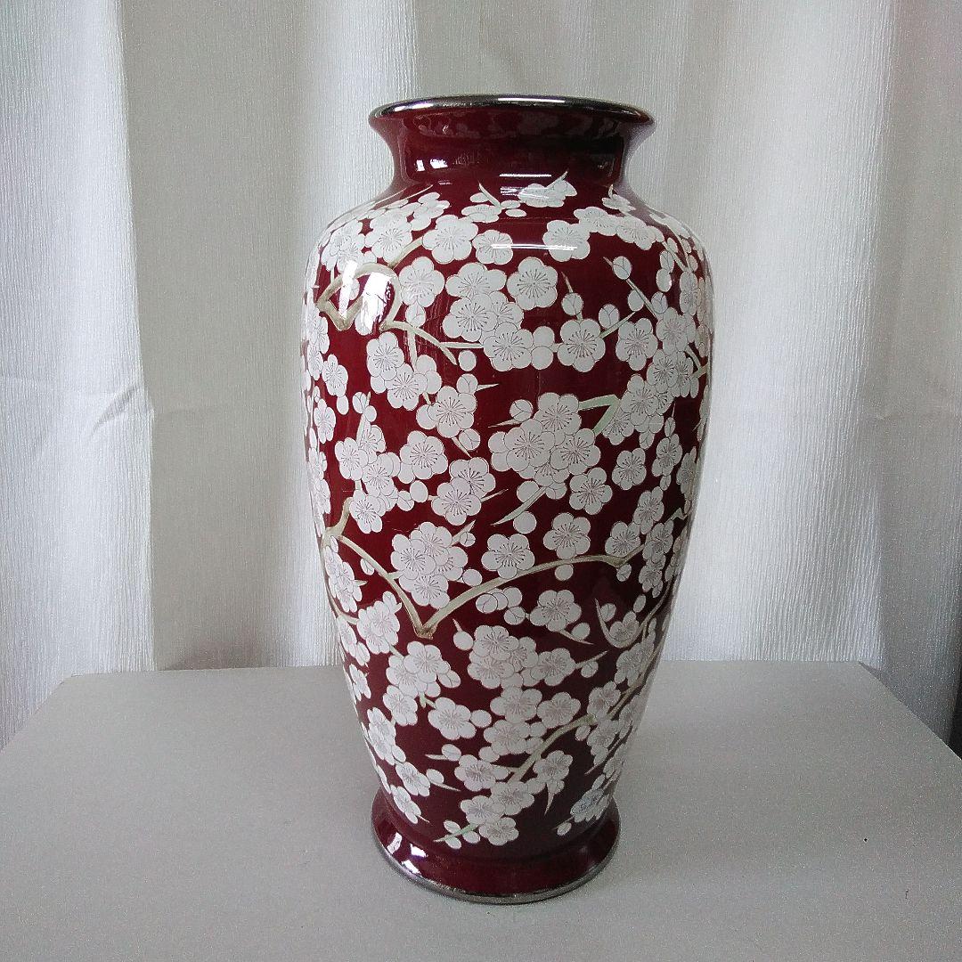 陶 七宝 花瓶 七宝焼 七宝花瓶（菊のデザイン）送料込み 花瓶