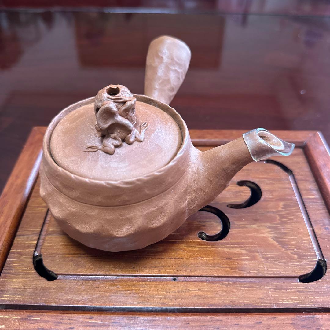 萬古焼 茶器 煎茶器 急須セット 蛙 カエル 田嶋勝三窯 - メルカリ