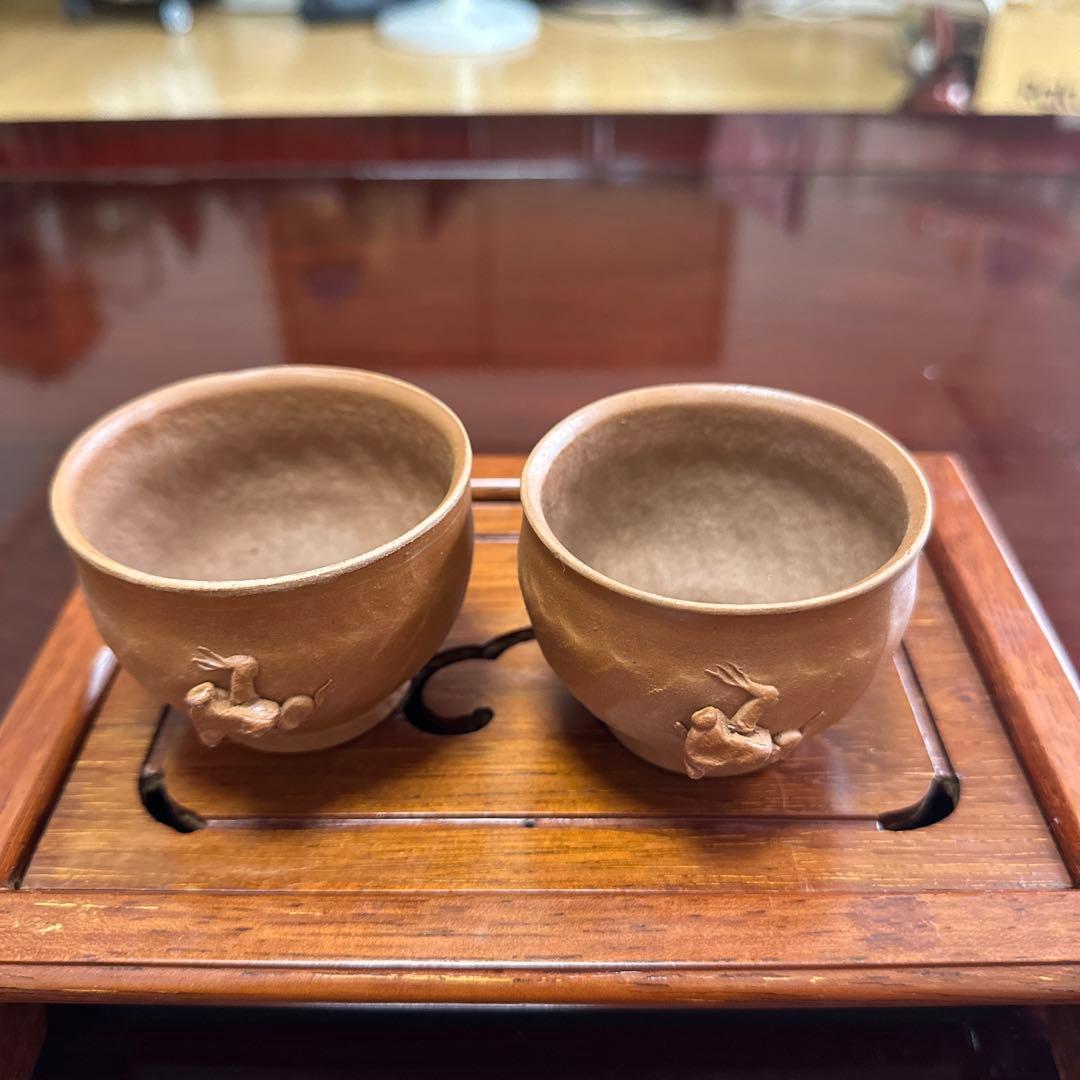 萬古焼 茶器 煎茶器 急須セット 蛙 カエル 田嶋勝三窯 - メルカリ