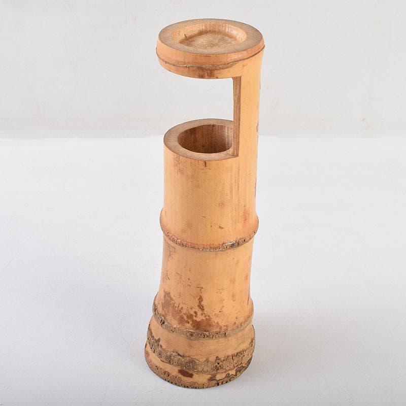 茶道具 竹花入 銘 雲の峰 紫野 尾関桃林 宗園 極め箱 C