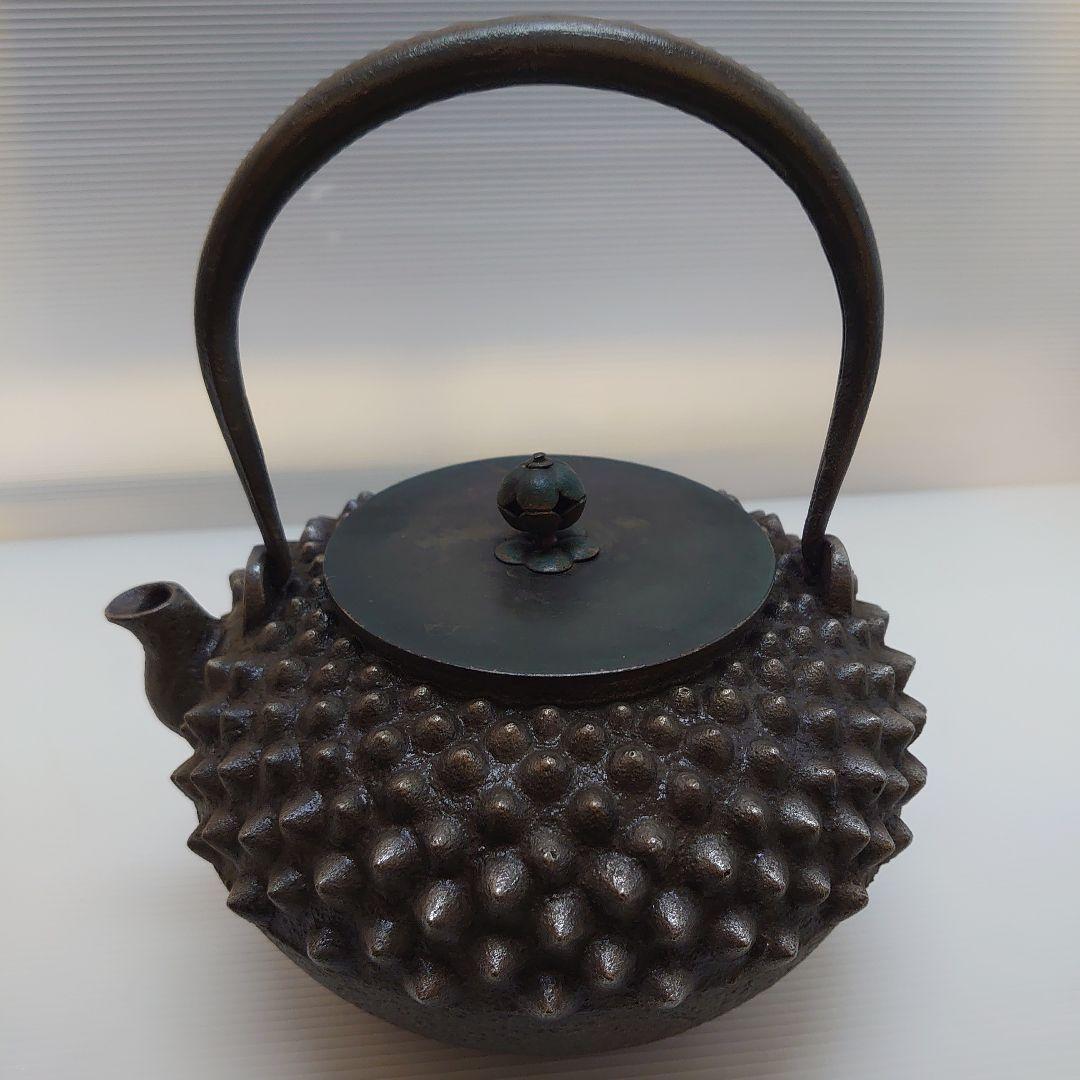 希少！龍文堂造！ 鬼あられ 鬼霰 鉄瓶 鐵器 鉄器 茶道具 茶器 骨董品