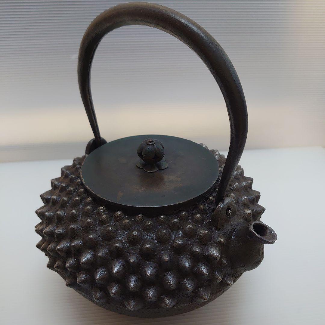 希少！龍文堂造！ 鬼あられ 鬼霰 鉄瓶 鐵器 鉄器 茶道具 茶器 骨董品