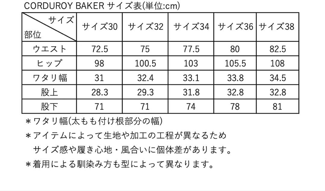 パンツ SHISHIKUI CORDUROY BAKER / BROWN