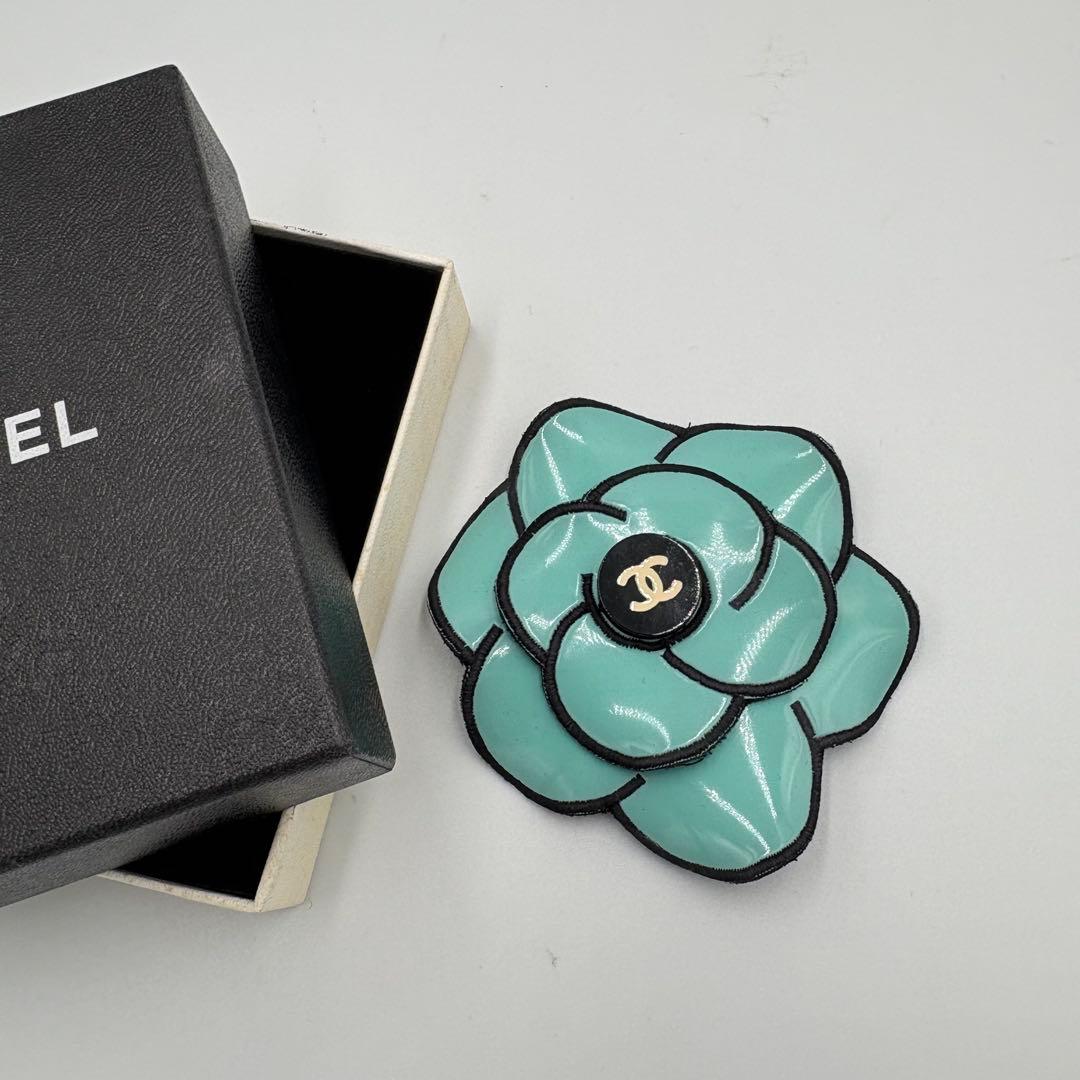 CHANEL ヴィンテージ カメリア ココマーク ブローチ レア 希少 箱付き
