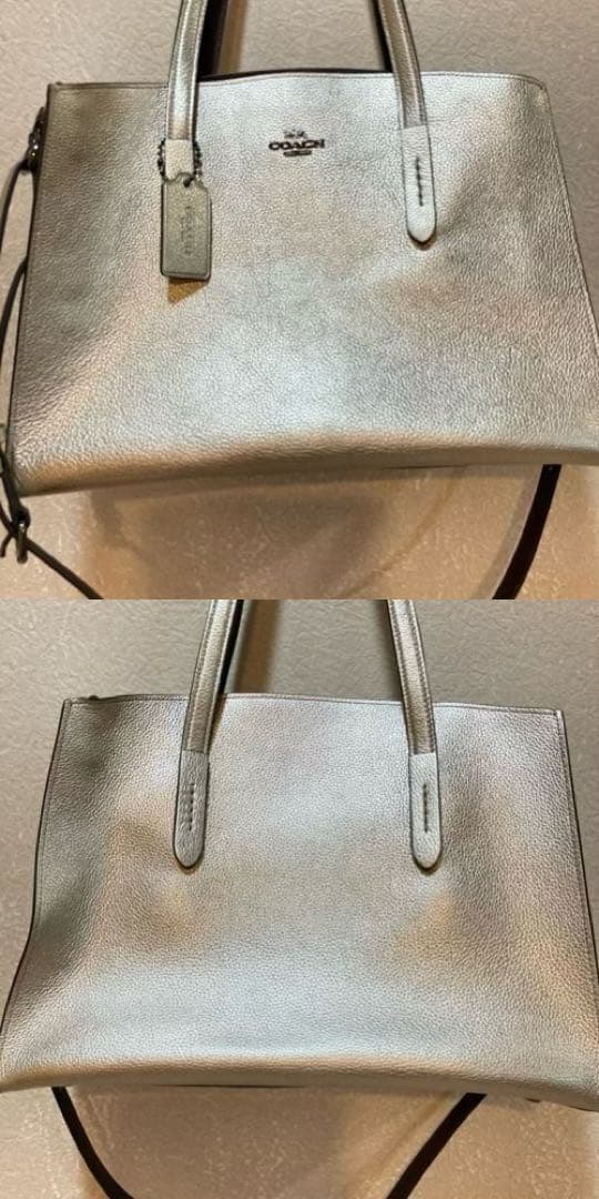 coach コーチ　2wayショルダーバッグ　レザー　ハンドバッグ　ゴールド