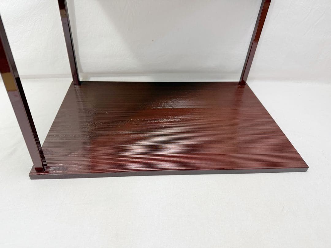 茶道具 平安昭斎作 山里棚 即中斎好 溜塗 千筋 組み立式