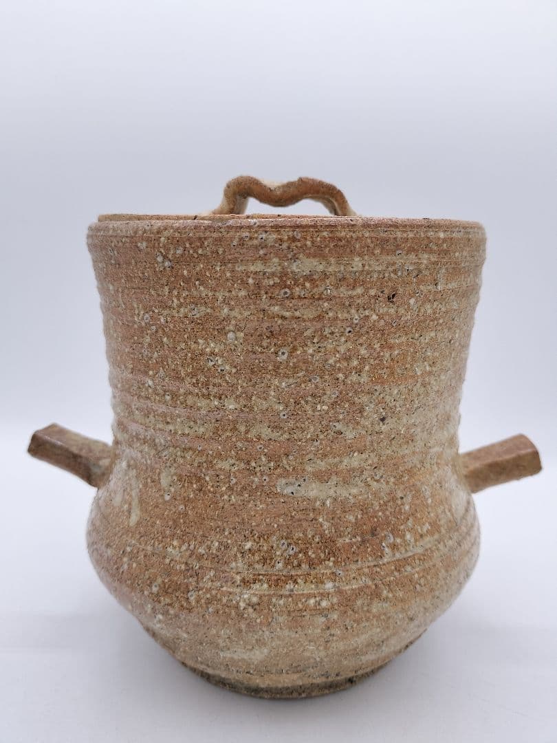 c523 水指 信楽山水 替蓋付 諏訪蘇山 木箱 茶道具 古物