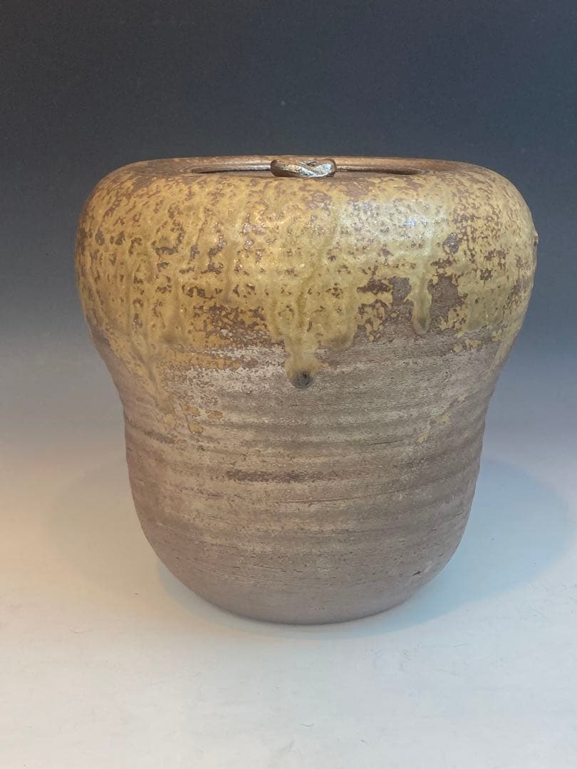 小西陶古 作 備前焼肩張水指 箱なし 茶道具 茶道具☆備前焼 小西