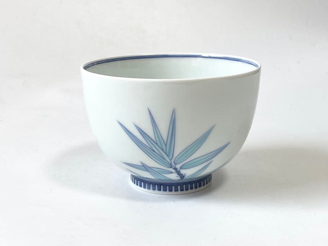 陶芸家 作家物 阪井茂治 色鍋島 笹文 茶碗 鍋島焼 今右衛門