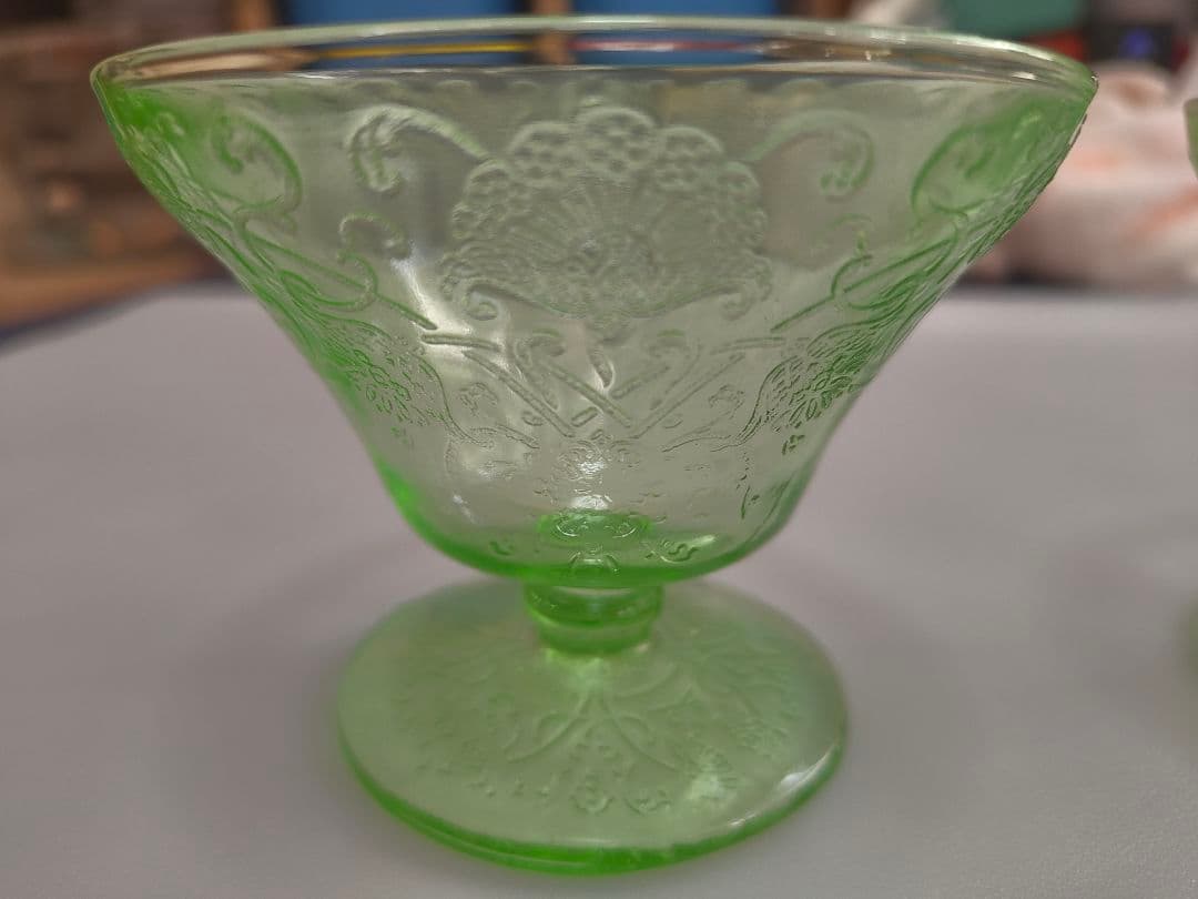 ウランガラス シャーベットグラス 2つ