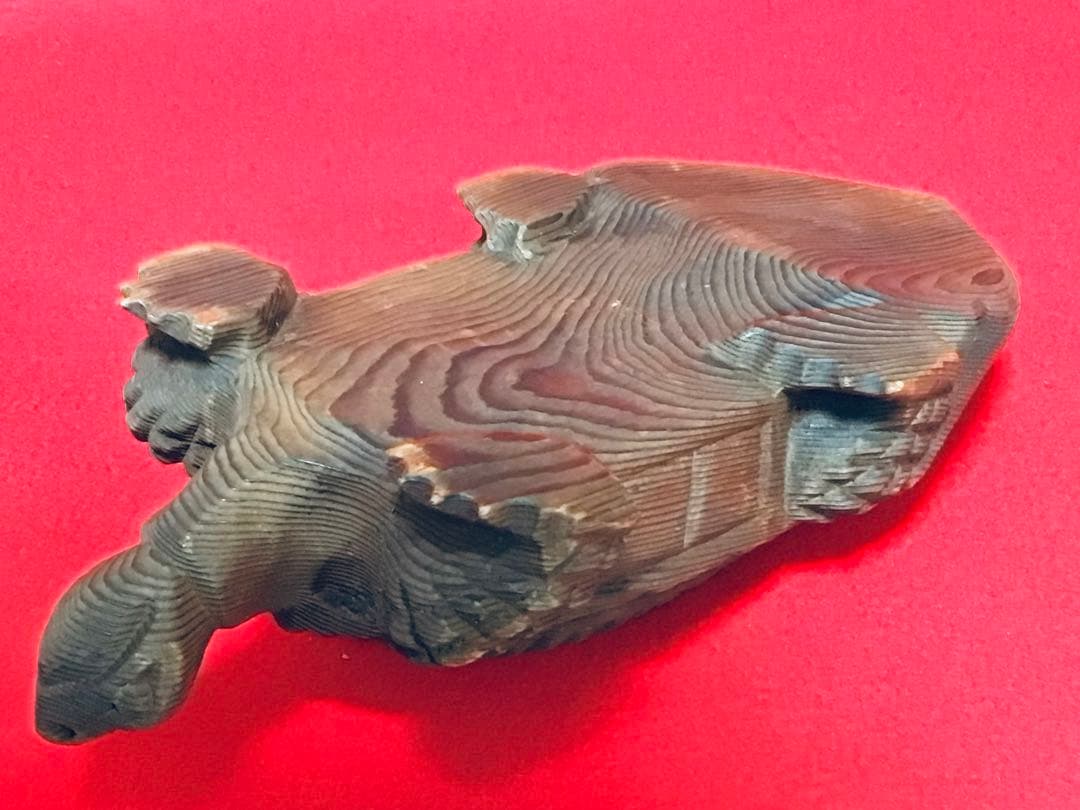 ◉逸品◉数寄屋造りの名棟梁〓平田雅哉◉一刀彫・木彫〓亀・千寿亀・蓑