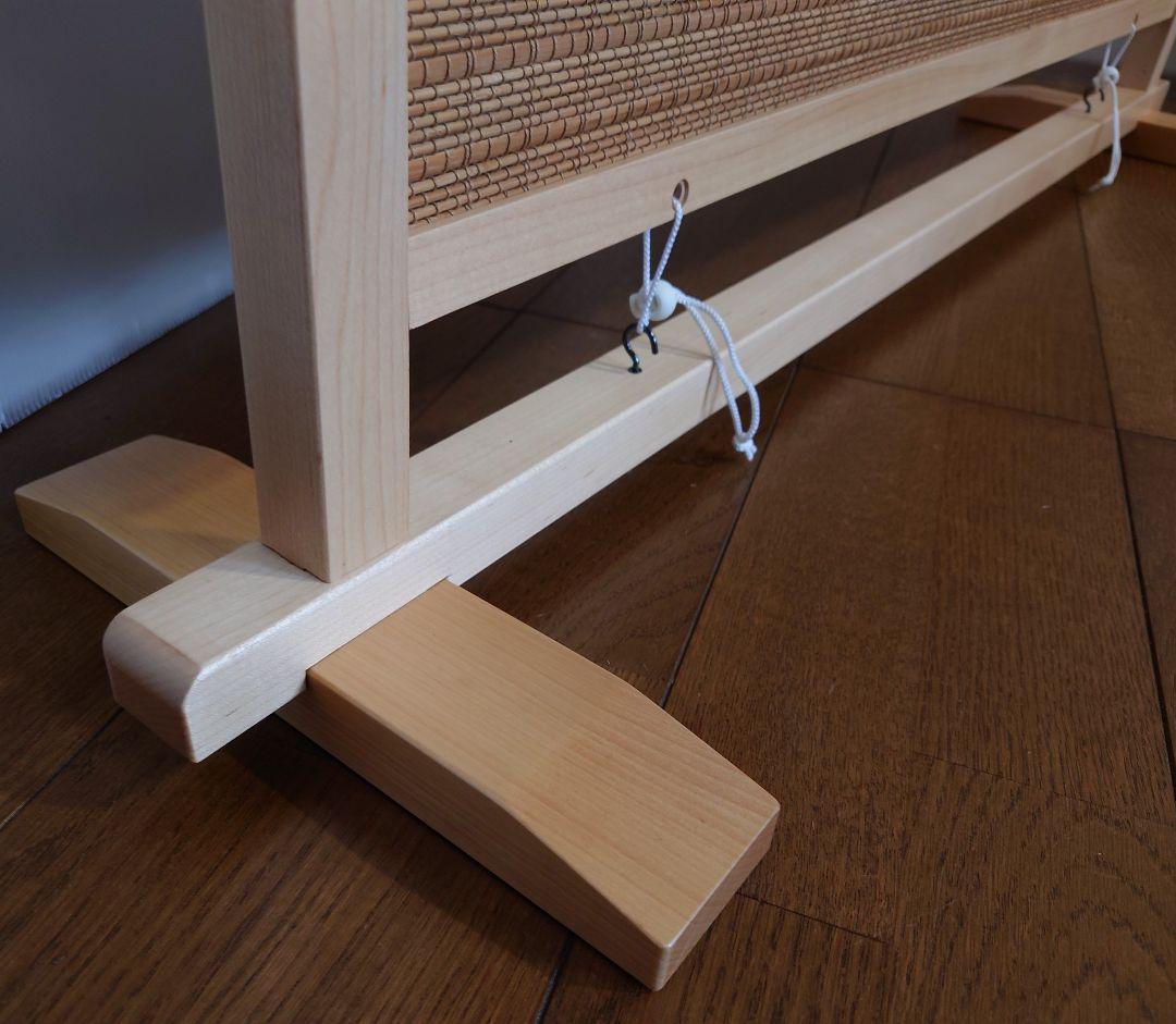 小さな衝立#結界竹簾調1枚式木地仕上げ衝立1台限定竹簾（燻し竹