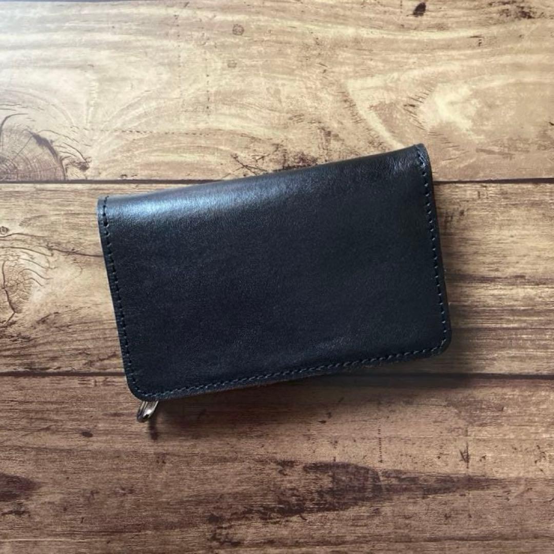 【はま寿司】ミドルトラッカーウォレット 茶芯ブラック【お札を折らずに収納】