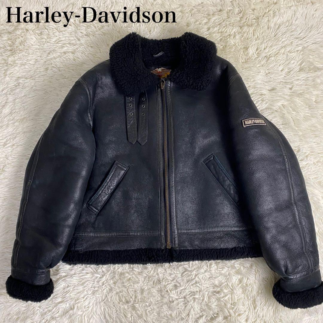 ハーレーダビッドソン リアルムートン ライダース ジャケットL HDC純正