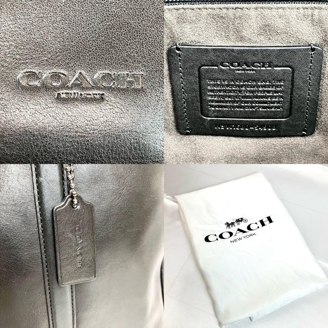 【極美品】コーチ メトロポリタン ブリーフケース 2way ロゴ ブラック