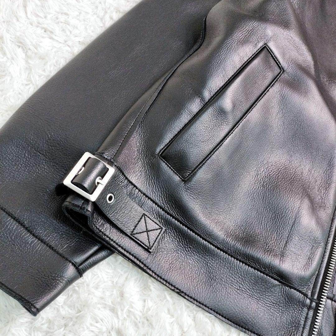 ZARA ザラ レザージャケット 大きいサイズ ジップ ライダース 短丈