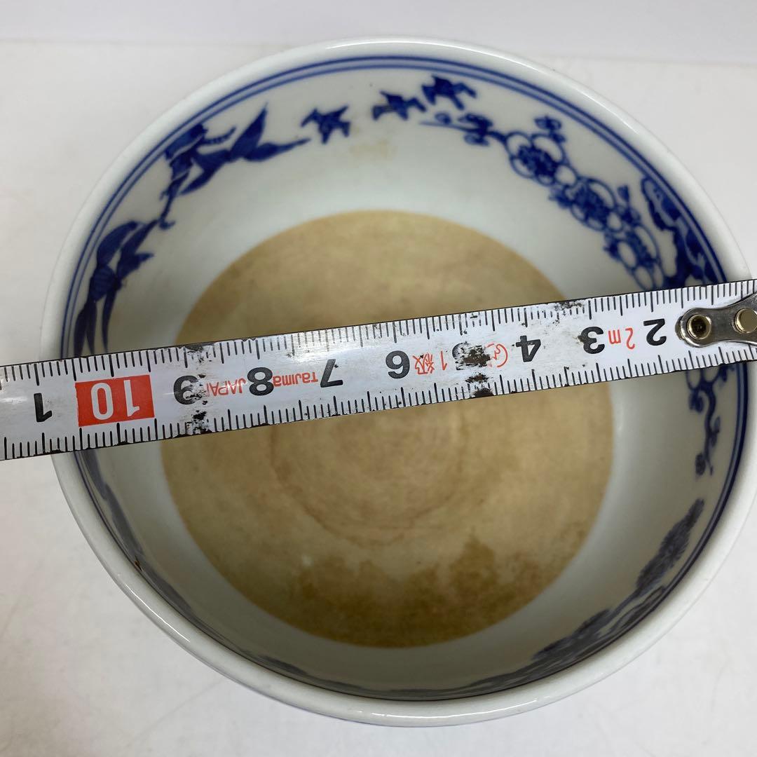 宮川香山 上手染付 山水ねじり文 茶碗 トヒル 東さ7-0330☆2F