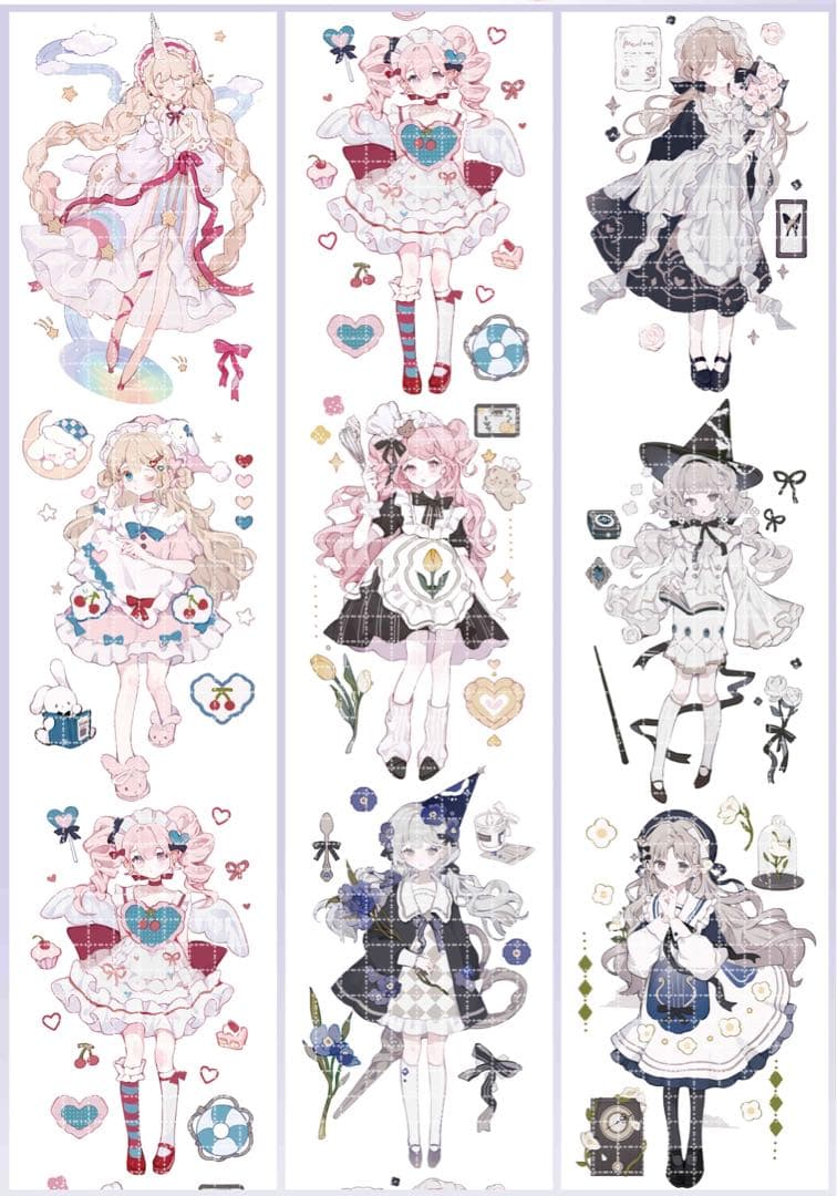 海外マスキングテープ 切り売り No.146 人物 女の子