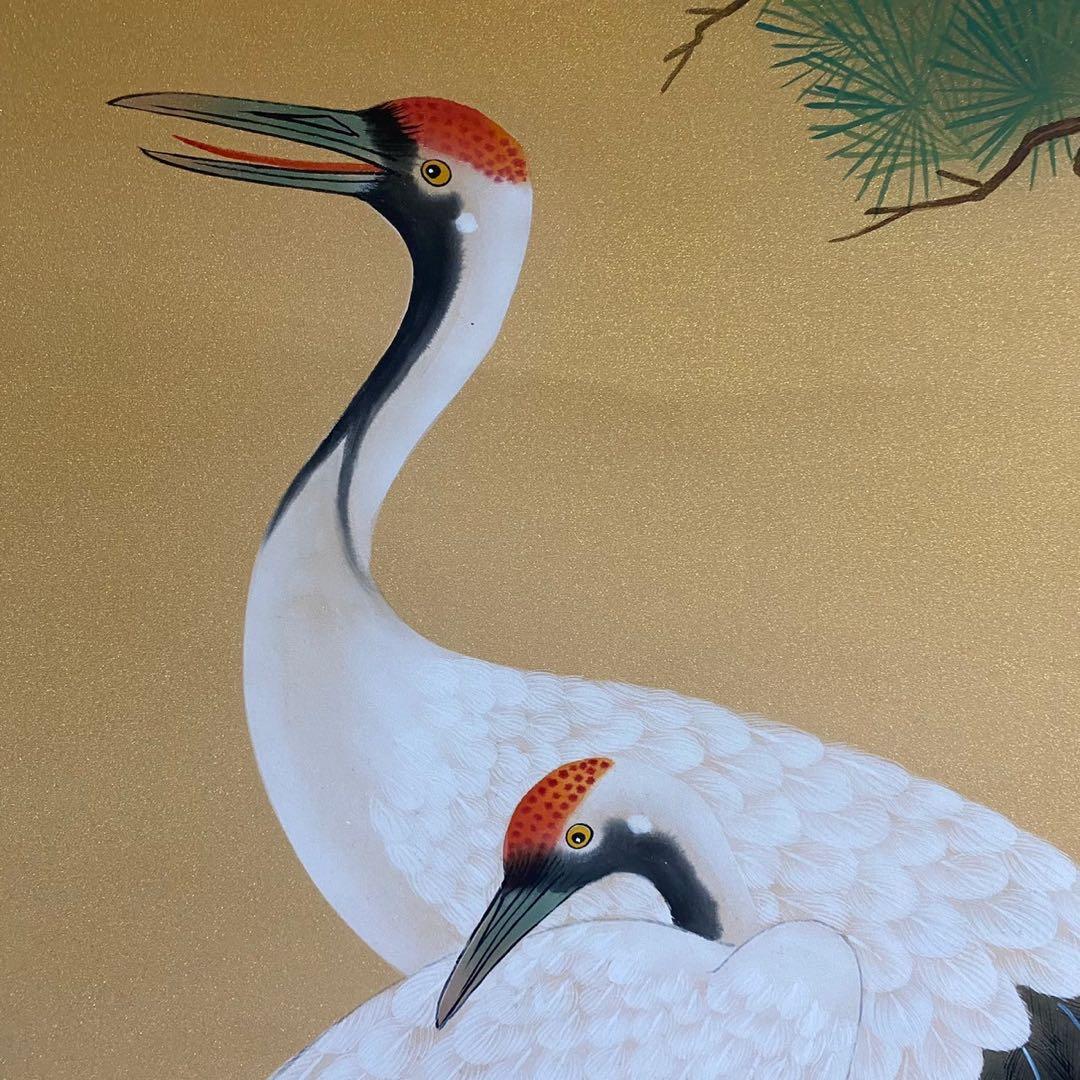 【まとめ売り】掛け軸　松上鶴　小墨山水　松鶴