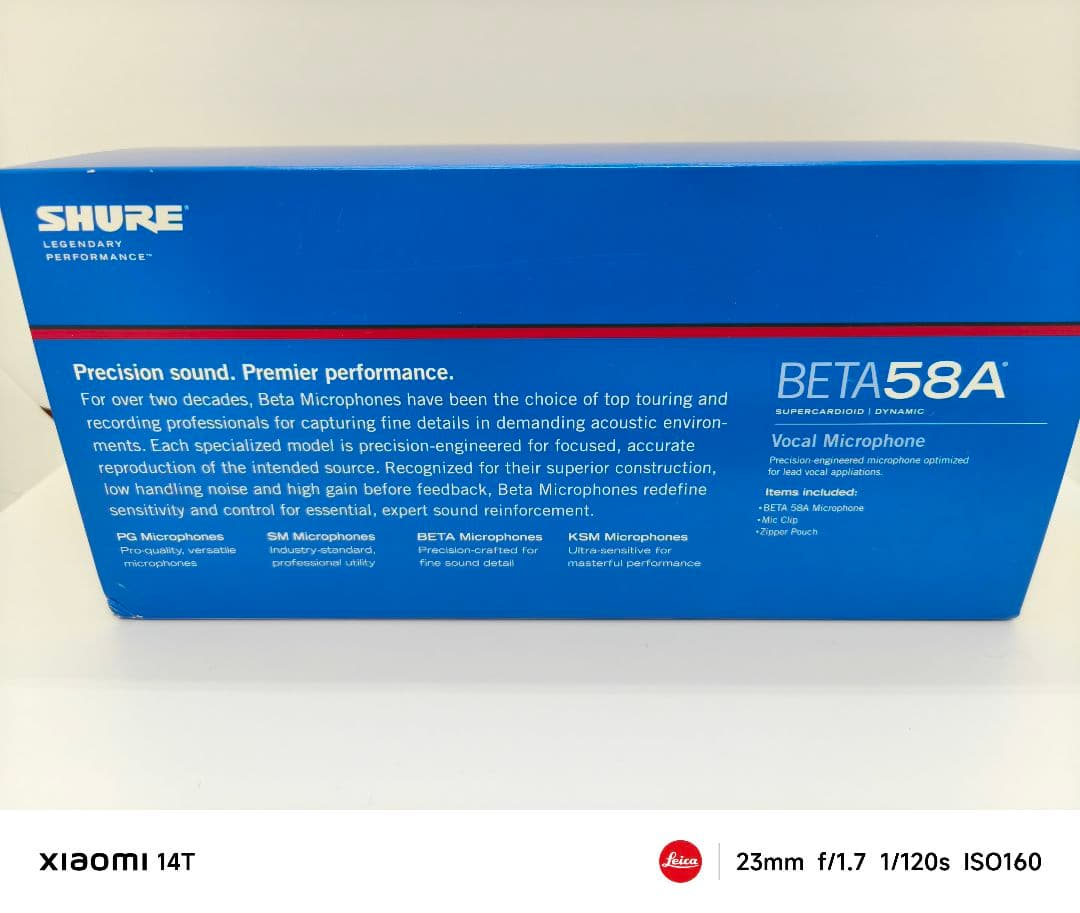 【ほぼ未使用品】SHURE BETA 58Aダイナミックマイク 正規品 プロ仕様