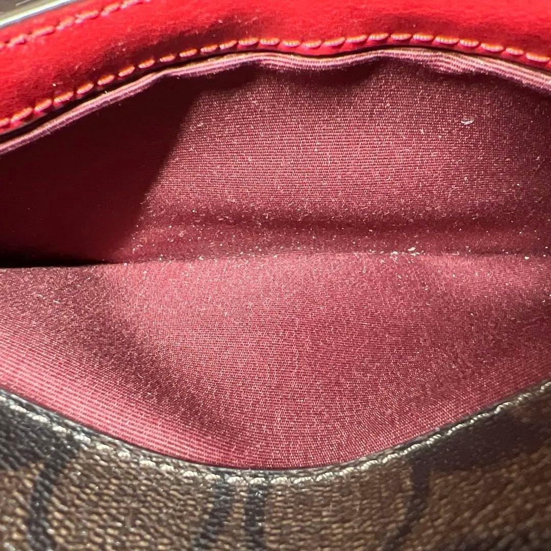 し*ぃ様 COACH ショルダーバッグ ブラウン/レッド