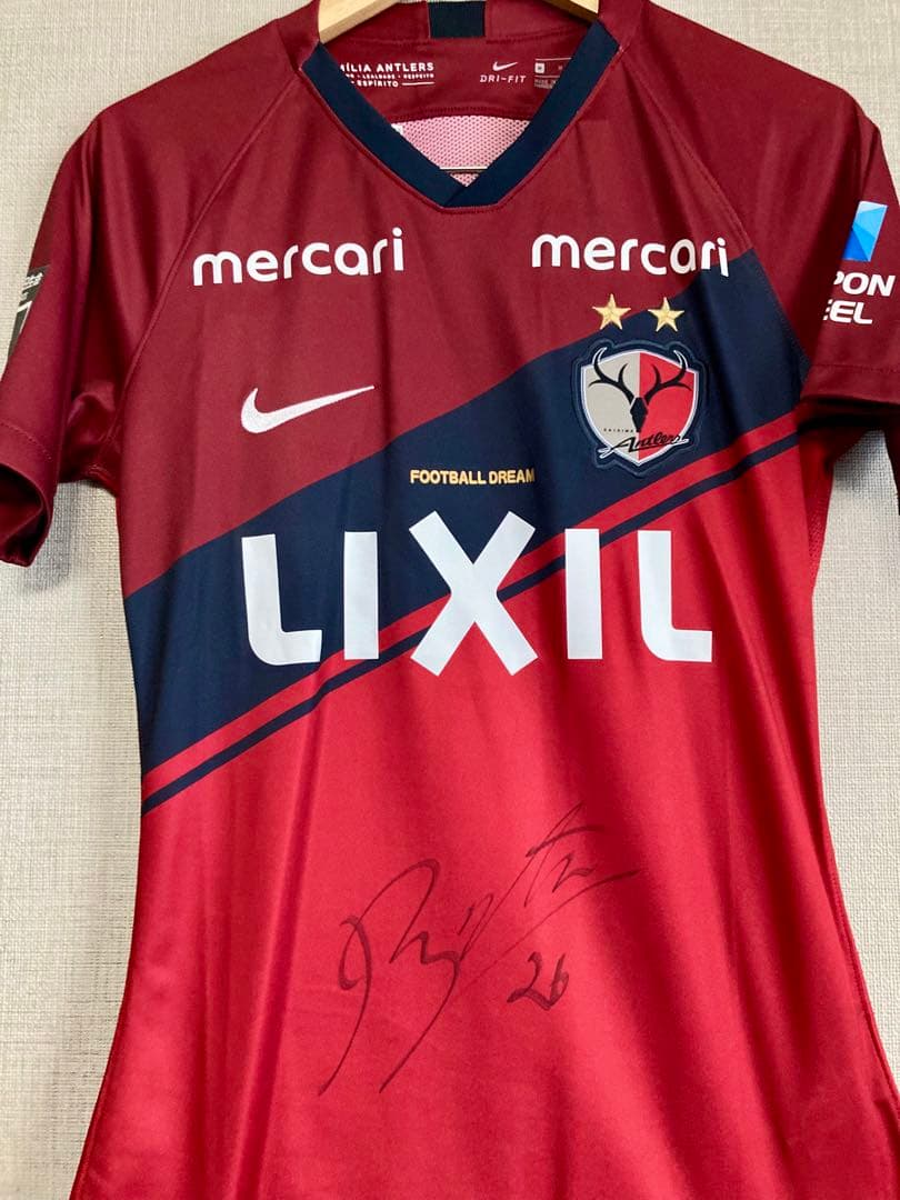 鹿島アントラーズ NIKE ユニフォーム 荒木遼太郎 両面直筆サイン入り