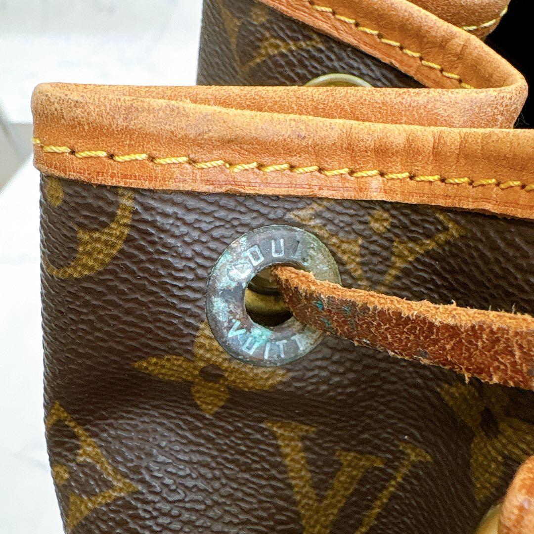 【希少】ルイヴィトン　モノグラム　巾着　ショルダーバッグ　ノエ ヌメ革