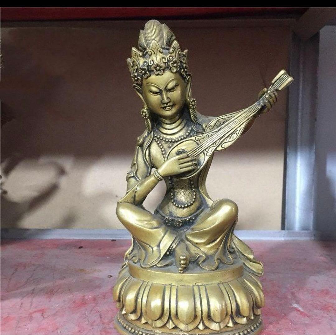 仏教美術 仏像 妙音天女銅像 家内仏堂 奉納 装飾品 工芸品 置物