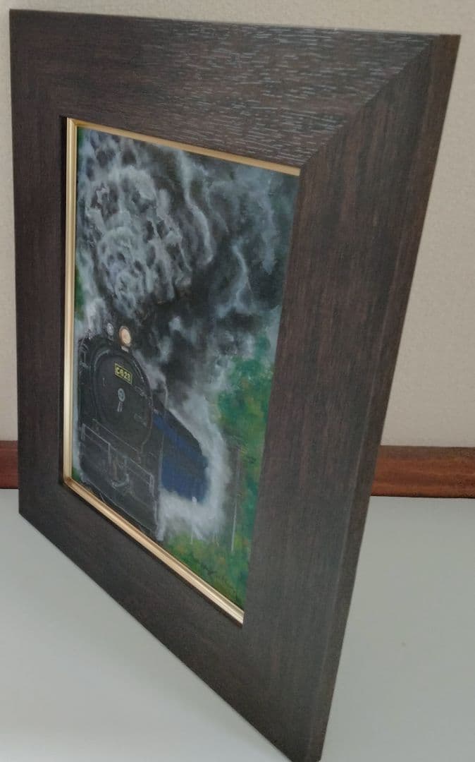 油絵陽光飛翔（白頭鷲）F3 洋画家 池畠史幸 新作肉筆画