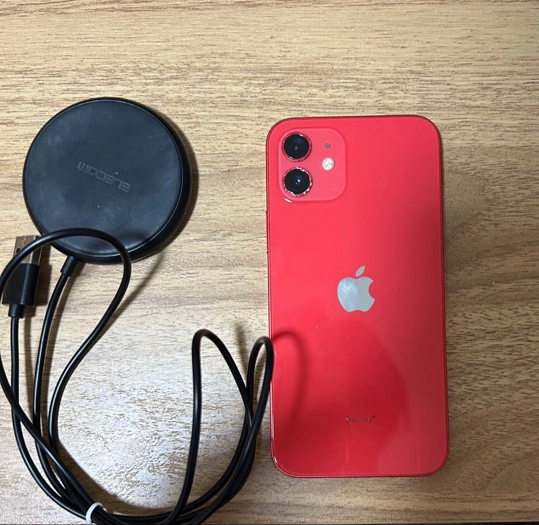 iPhone 12 レッド 128GB SIMフリー （背面充電推奨） - メルカリ