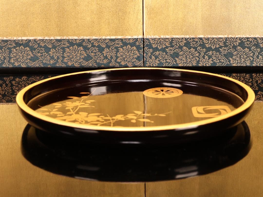 BJ005 時代輪島塗 四君子金蒔絵 吸物椀 五客 高盛 切金 細密 木製 ①