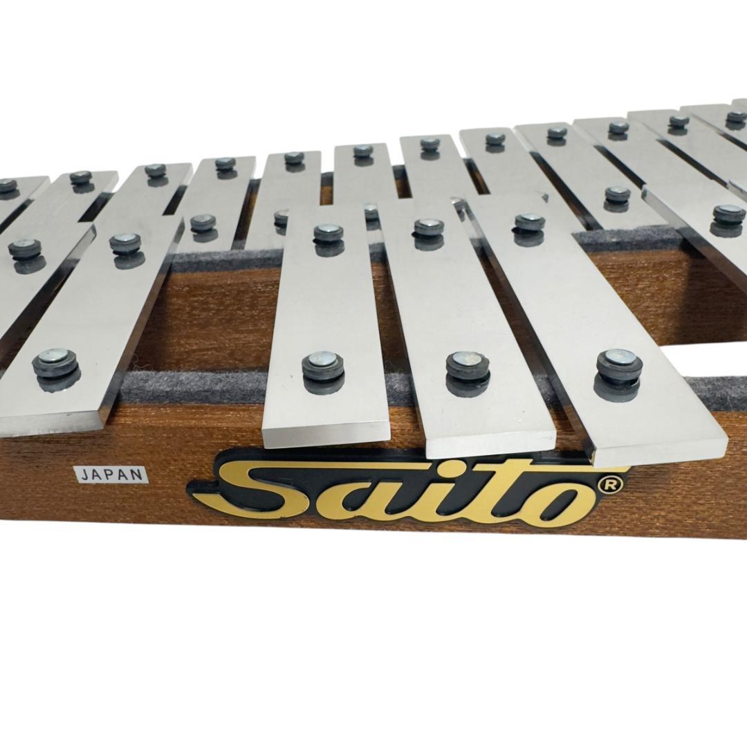 美品 Saito サイトウ グロッケン D-4 32音 鉄琴 打楽器 マレット付
