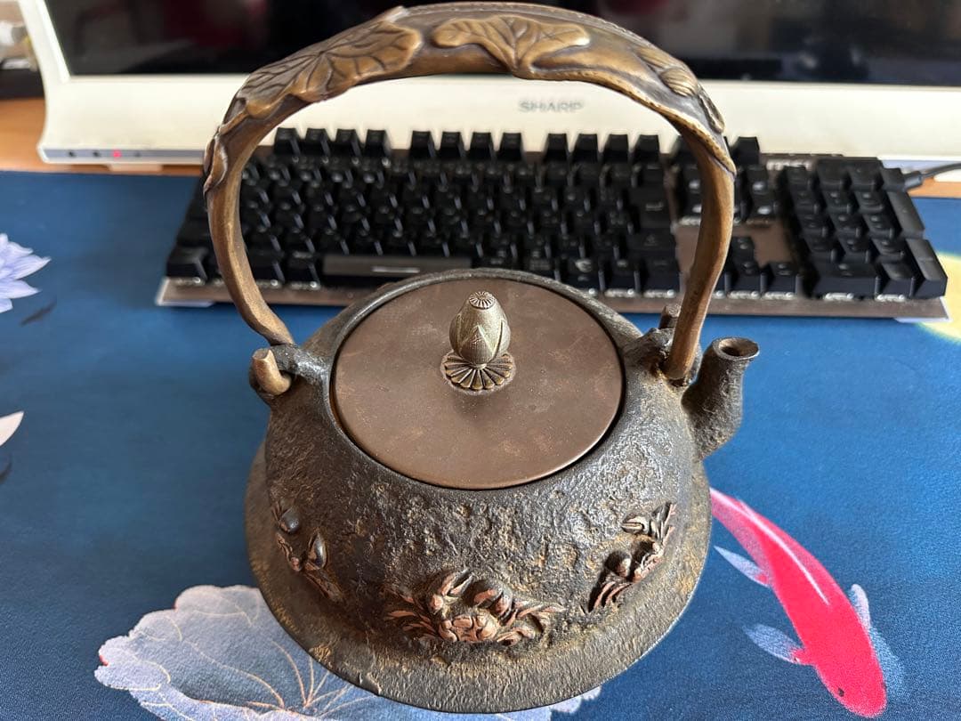 九谷焼九谷鏑木九谷鏑木明治九谷華鳥の図アンティーク九谷飾り壷1客