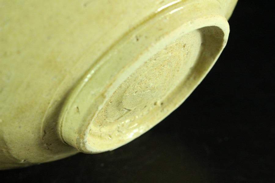 茶道具 叶光夫造 線掘茶碗 共箱 共布 京焼 和食器(K-YC494)