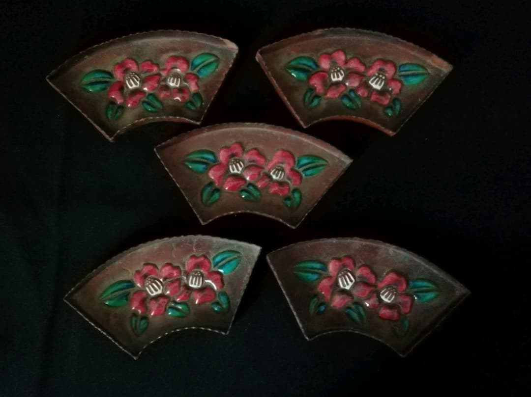 逸品珍品安藤七宝A銅製槌起七宝盆小物入れ銘々皿和骨董アンティーク