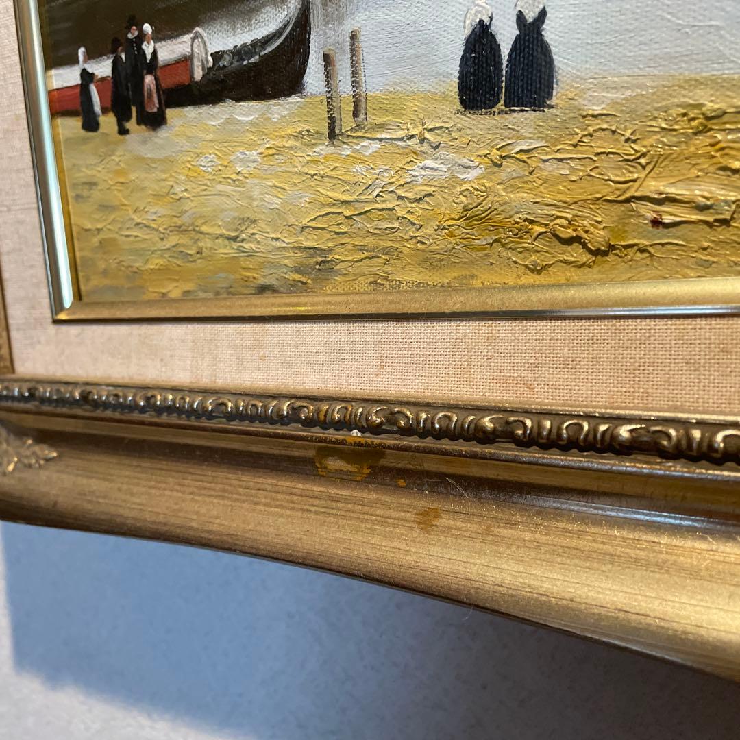 フェルメール　デルフトの眺望複製画　額縁