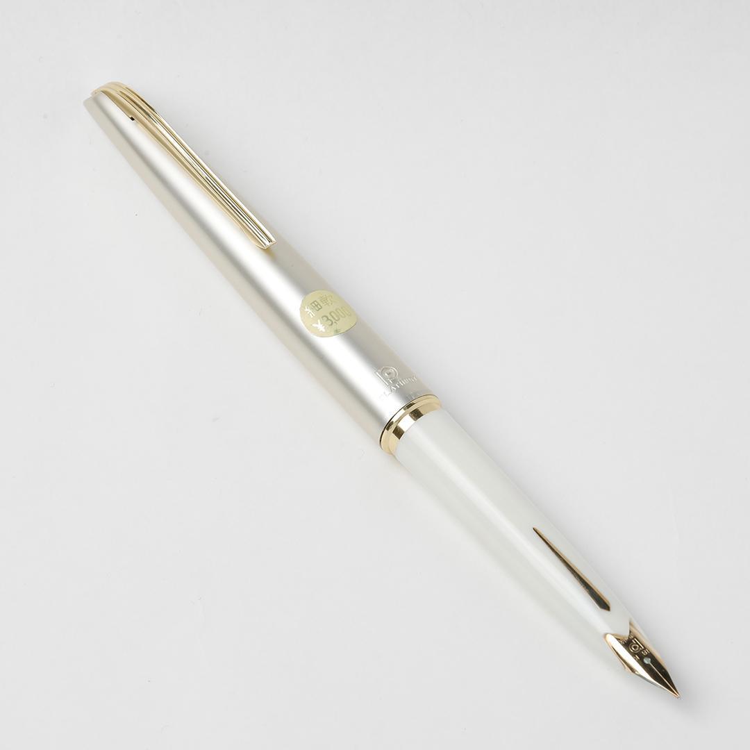 未使用 プラチナ ポケット 18K 細軟 バイカラー白 万年筆 60年代製造 B