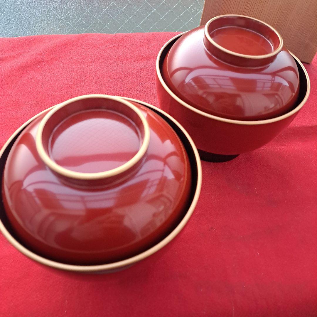 輪島塗 金淵 合鹿椀×1客】布着本堅地 路幸作