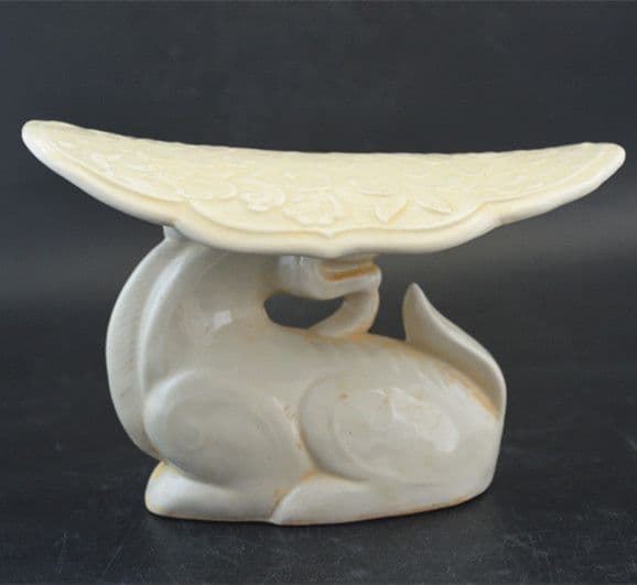 宋定窯彫刻白磁龍枕 景徳鎮 陶磁器 装飾品 現代工芸品