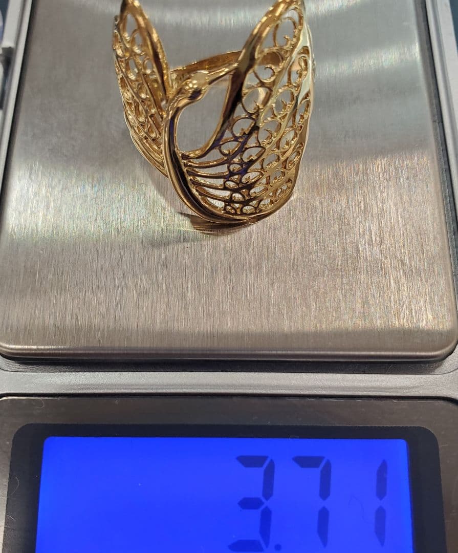 週末限定価格 K18 透かしデザイン リング