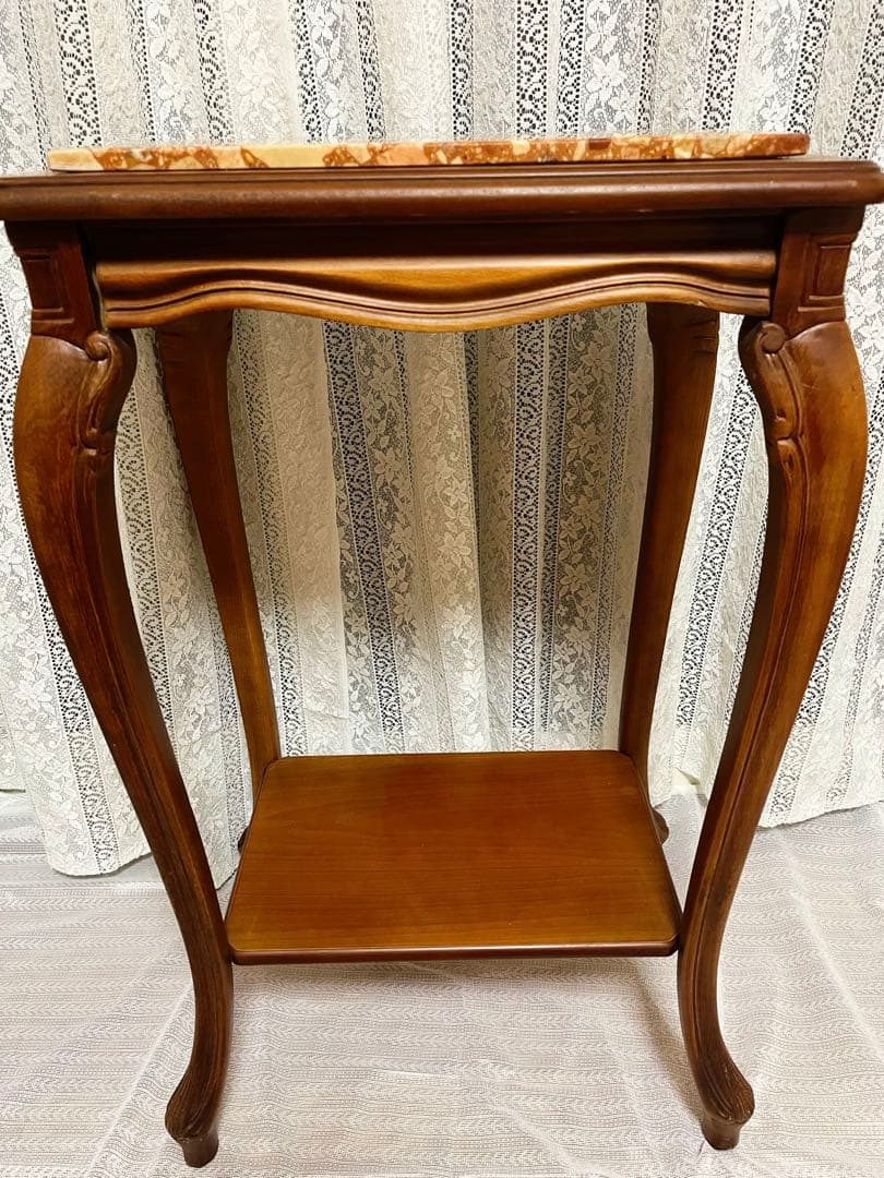 イタリア製】 アンティーク家具 大理石調 猫脚 コンソール テーブル レトロ