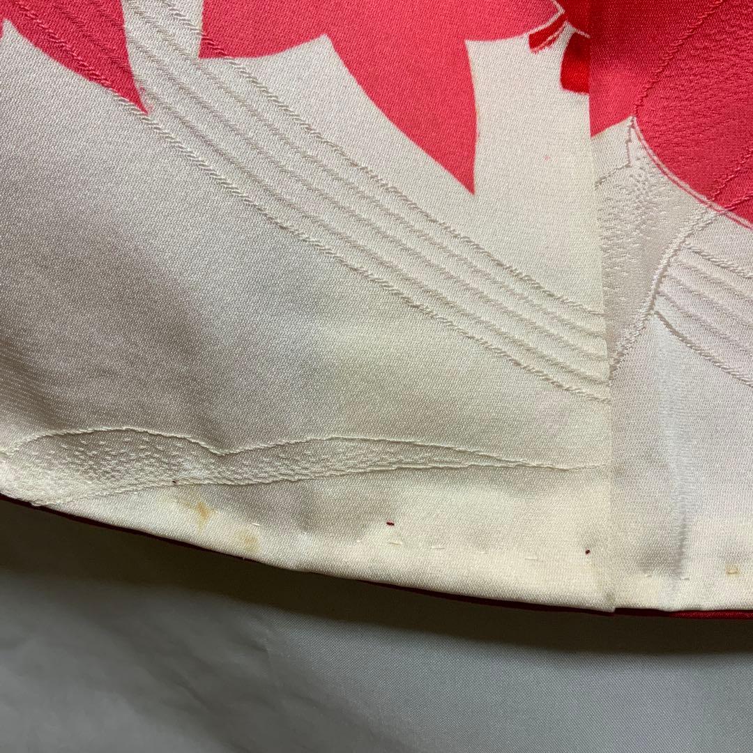 トールサイズ】 金駒刺繍に刺繍 楓文様 振り袖 単品(正絹) No.C05