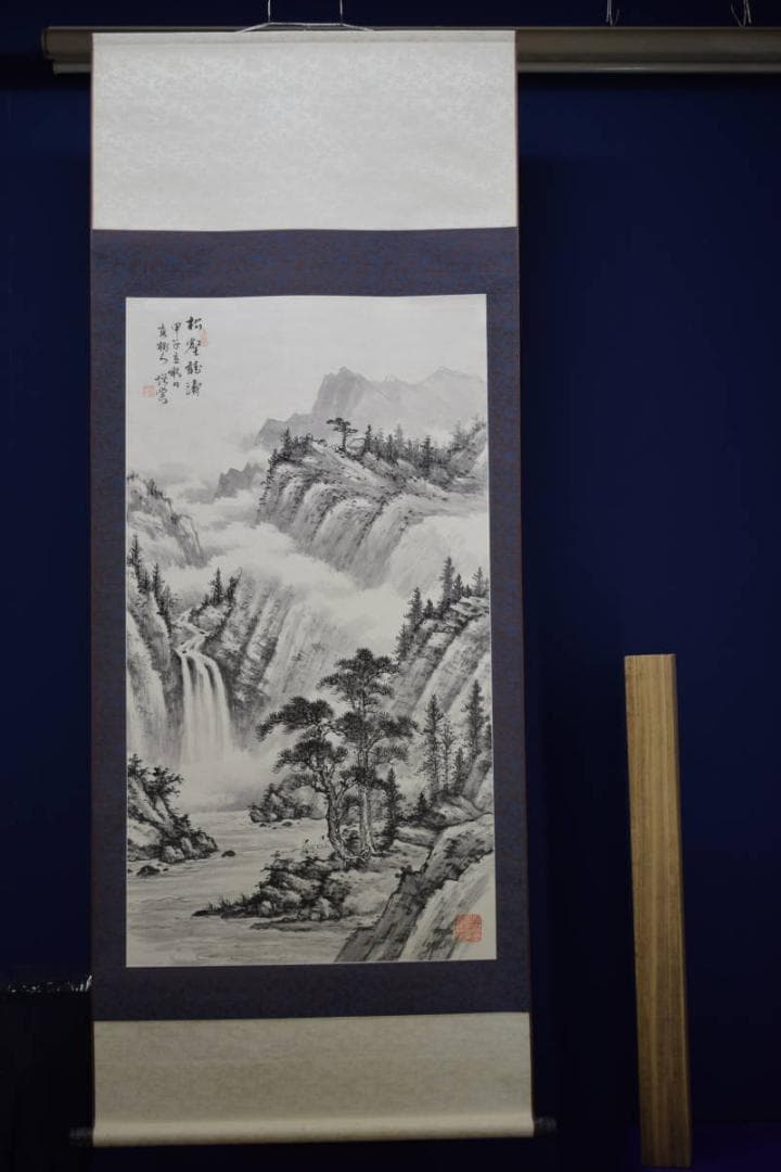 不詳/作者不詳/山水人物図/布袋屋掛軸HF-947