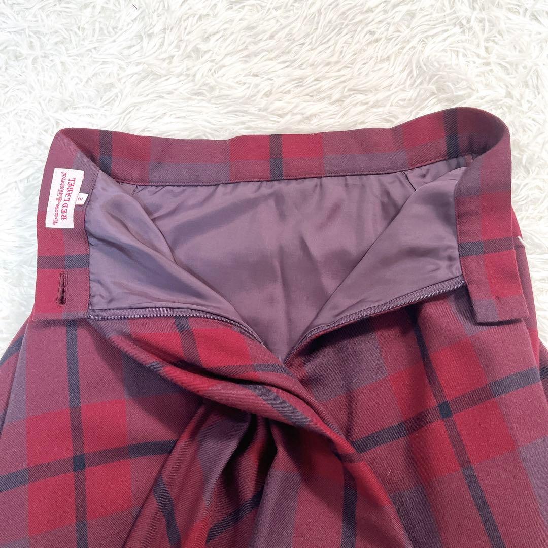 美品✨ヴィヴィアンウエストウッド　レッドレーベル 変形　チェック　スカート