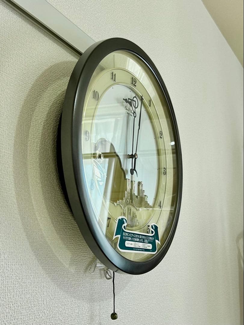 平成5年からくり時計　長針と短針が踊る　4MH689 リズム時計スモールワールド