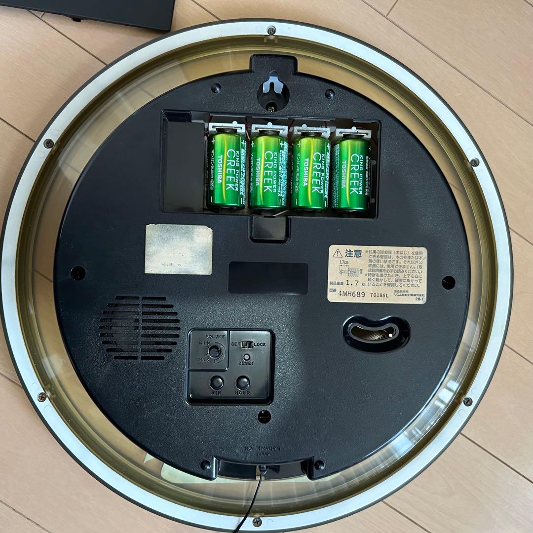 平成5年からくり時計　長針と短針が踊る　4MH689 リズム時計スモールワールド