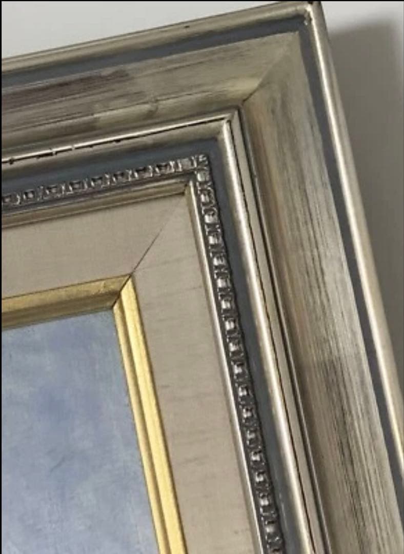 油彩画 富士山 絵画 額縁付き インテリア 壁掛け 43cm x 60cm