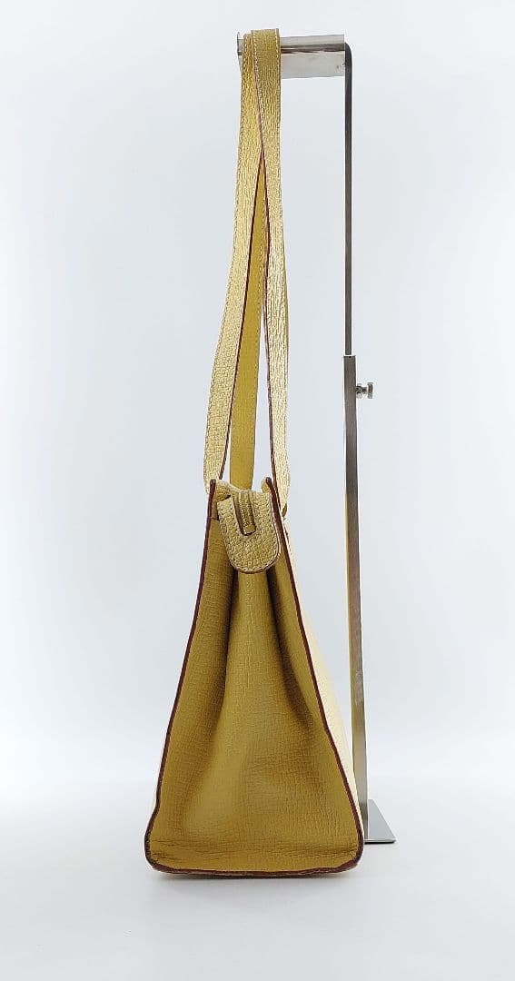 ヴィンテージ ロエベ LOEWE イエロー ハンドバッグ 現状品